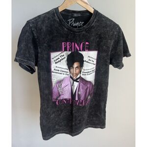 Prince Controversy Tour Black  Album Vinyl  Tee Shirt Size XS